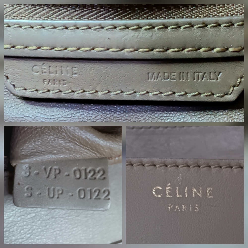Celine Mini Luggage Tote Taupe Tan Brown Smooth Leather Handbag ✨ - Picture 11 of 16